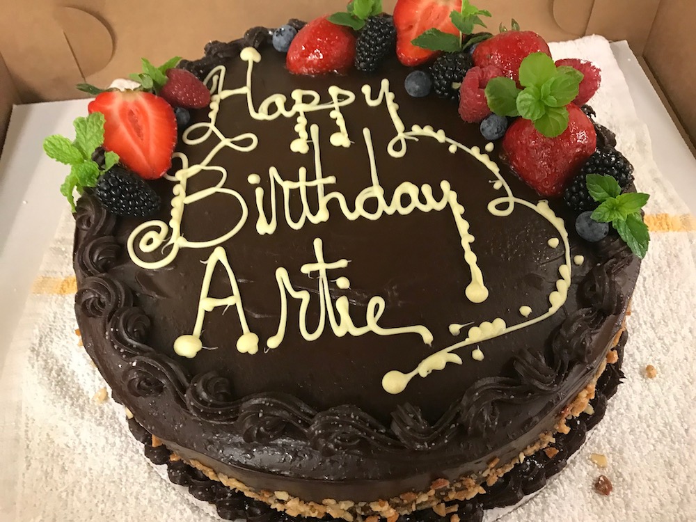 Happy Birthday Artie chocolate cake